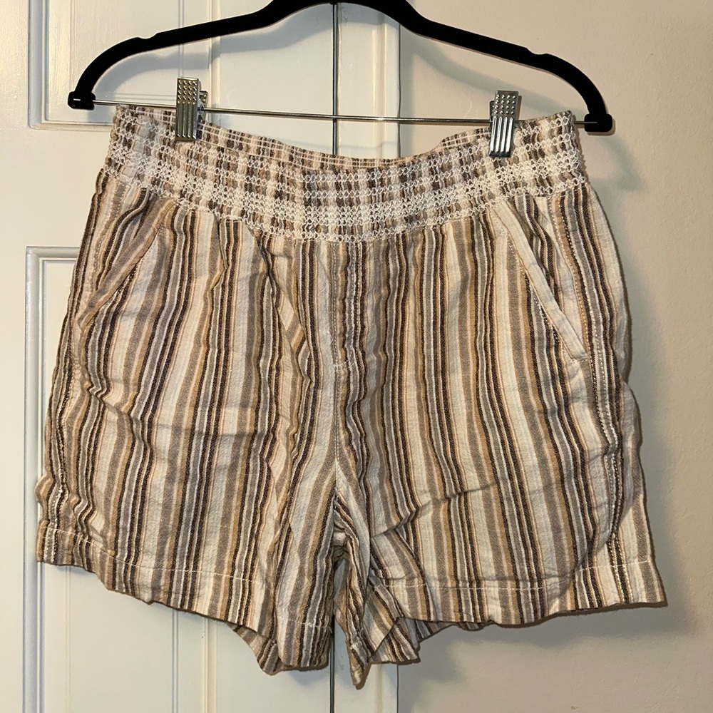 Linen striped shorts Brand New